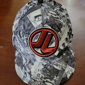 Graphic Black and White Cap with Red Logom Justice Keague Kids